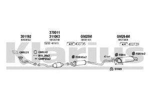 KLARIUS 390939U išmetimo sistema 
 Išmetimo sistema -> Išmetimo sistema, visa