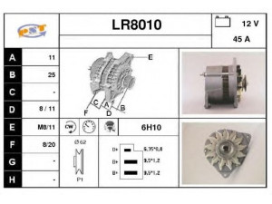 SNRA LR8010 kintamosios srovės generatorius