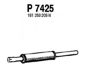 FENNO P7425 vidurinis duslintuvas 
 Išmetimo sistema -> Duslintuvas
191253209N