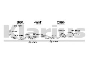 KLARIUS 931209U išmetimo sistema 
 Išmetimo sistema -> Išmetimo sistema, visa