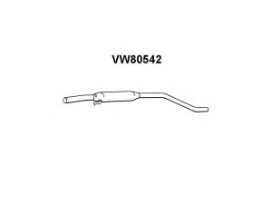 VENEPORTE VW80542 vidurinis duslintuvas 
 Išmetimo sistema -> Duslintuvas
861253119, 867253119