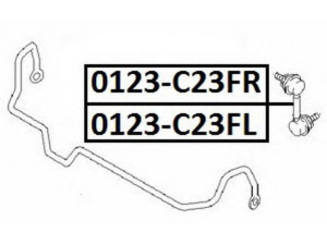 ASVA 0223-C23FL šarnyro stabilizatorius 
 Ašies montavimas/vairavimo mechanizmas/ratai -> Stabilizatorius/fiksatoriai -> Savaime išsilyginanti atrama
54660-9C000, 54668-1C100, 54668-1C101
