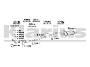 KLARIUS 330900U išmetimo sistema 
 Išmetimo sistema -> Išmetimo sistema, visa