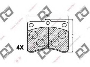 DJ PARTS BP1306 stabdžių trinkelių rinkinys, diskinis stabdys 
 Techninės priežiūros dalys -> Papildomas remontas
04491-08000, 04491-12000, 04491-22000