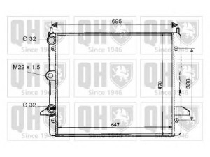 QUINTON HAZELL QER1635 radiatorius, variklio aušinimas
7M0 121 253D, 95V W80 05BB, 97V W80 05AA
