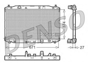 DENSO DRM40006 radiatorius, variklio aušinimas 
 Aušinimo sistema -> Radiatorius/alyvos aušintuvas -> Radiatorius/dalys
19010RSRE01