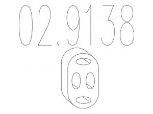 MTS 02.9138 atraminis buferis, triukšmo slopintuvas 
 Išmetimo sistema -> Surinkimo dalys -> Atskiros surinkimo dalys -> Guminė apsauga