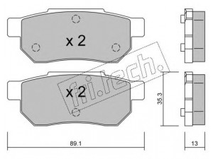 fri.tech. 173.0 stabdžių trinkelių rinkinys, diskinis stabdys 
 Techninės priežiūros dalys -> Papildomas remontas
43022-SH3-G01