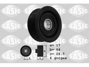 SASIC 1626040 kreipiantysis skriemulys, V formos rumbuotas diržas 
 Diržinė pavara -> V formos rumbuotas diržas/komplektas -> Laisvasis/kreipiamasis skriemulys
059903341A, 059903341E, 059903341J