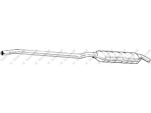 BOSAL 284-791 vidurinis duslintuvas 
 Išmetimo sistema -> Duslintuvas
4 286 633