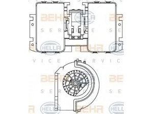 HELLA 8EW 351 104-041 vidaus pūtiklis 
 Šildymas / vėdinimas -> Orpūtė/dalys
G524.810.130.101
