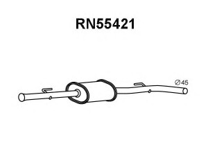 VENEPORTE RN55421 priekinis duslintuvas 
 Išmetimo sistema -> Duslintuvas
8200086860