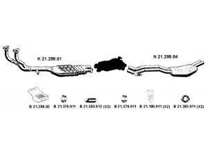 EBERSPÄCHER 212086 išmetimo sistema 
 Išmetimo sistema -> Išmetimo sistema, visa