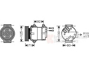 VAN WEZEL 4300K103 kompresorius, oro kondicionierius 
 Oro kondicionavimas -> Kompresorius/dalys
8200050141, 8200316164