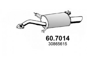 ASSO 60.7014 galinis duslintuvas 
 Išmetimo sistema -> Duslintuvas
30613759, 30865615