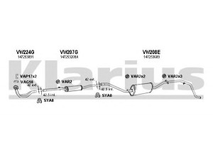 KLARIUS 930239U išmetimo sistema 
 Išmetimo sistema -> Išmetimo sistema, visa