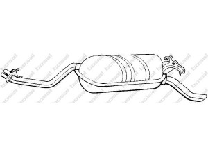 BOSAL 278-189 galinis duslintuvas 
 Išmetimo sistema -> Duslintuvas
124 490 01 15, 124 490 03 15, 124 490 09 15