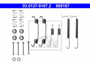 ATE 03.0137-9167.2 priedų komplektas, stabdžių trinkelės 
 Stabdžių sistema -> Būgninis stabdys -> Dalys/priedai