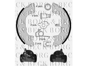 BORG & BECK BBS1004K stabdžių trinkelių komplektas 
 Techninės priežiūros dalys -> Papildomas remontas
42415X, 424225, 95654080, 95656502