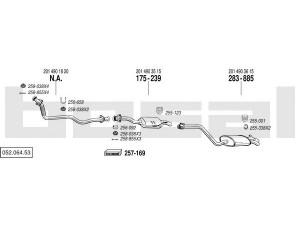 BOSAL 052.064.53 išmetimo sistema 
 Išmetimo sistema -> Išmetimo sistema, visa