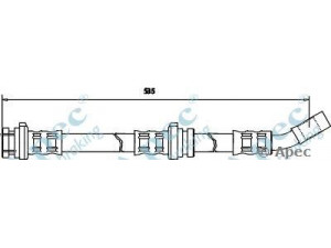 APEC braking HOS3034 stabdžių žarnelė 
 Stabdžių sistema -> Stabdžių žarnelės
462109C008, 462109C501