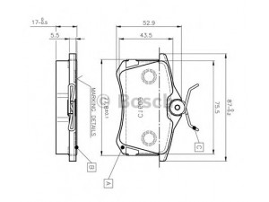 BOSCH 0 986 TB2 591 stabdžių trinkelių rinkinys, diskinis stabdys
1J0 698 451 C, 4D0 698 451 C, 4252 32