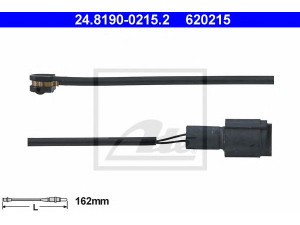 ATE 24.8190-0215.2 įspėjimo kontaktas, stabdžių trinkelių susidėvėjimas 
 Stabdžių sistema -> Susidėvėjimo indikatorius, stabdžių trinkelės
34 21 2 225 229, 34 35 1 179 821