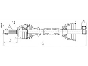 OPEN PARTS DRS6016.00 kardaninis velenas 
 Ratų pavara -> Kardaninis velenas
7700108248, 7700110484, 7701351990