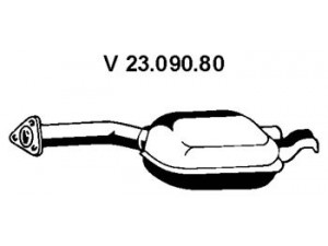 EBERSPÄCHER 23.090.80 vidurinis duslintuvas 
 Išmetimo sistema -> Duslintuvas
124 490 20 21, 124 491 01 00