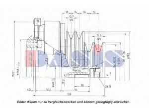 AKS DASIS 851304N magnetinė sankaba, oro kondicionieriaus kompresorius