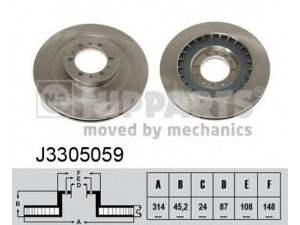 NIPPARTS J3305059 stabdžių diskas 
 Stabdžių sistema -> Diskinis stabdys -> Stabdžių diskas
MB699716