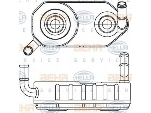 HELLA 8MO 376 787-671 alyvos aušintuvas, automatinė transmisija 
 Transmisija -> Automatinė pavarų dėžė -> Radiatorius
096 409 061, 096 409 061 E, 096 409 061