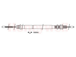 BENDIX 431085B trosas, stovėjimo stabdys 
 Stabdžių sistema -> Valdymo svirtys/trosai
483467, 483471