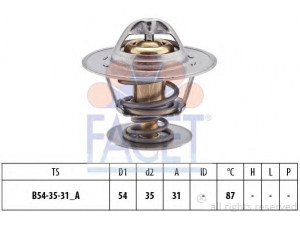 FACET 7.8223S termostatas, aušinimo skystis 
 Aušinimo sistema -> Termostatas/tarpiklis -> Thermostat
1 002 788, 1 031 881, 1 096 699