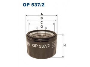 FILTRON OP537/2 alyvos filtras 
 Techninės priežiūros dalys -> Techninės priežiūros intervalai
46796687, 71753742