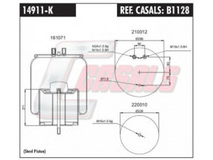 CASALS B1128 dėklas, pneumatinė pakaba 
 Pakaba -> Pneumatinė pakaba
MLF7099, 5010239971, 5010294308C