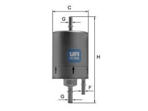 UFI 31.831.00 kuro filtras 
 Techninės priežiūros dalys -> Papildomas remontas
4F0201511C, 4F0201511E, 4F0201511E