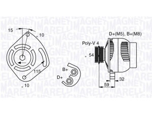 MAGNETI MARELLI 063377001010 kintamosios srovės generatorius 
 Elektros įranga -> Kint. sr. generatorius/dalys -> Kintamosios srovės generatorius
46800158, 46813065, 46816029, 46843093