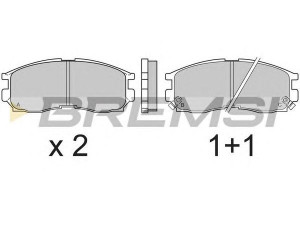 BREMSI BP2509 stabdžių trinkelių rinkinys, diskinis stabdys 
 Techninės priežiūros dalys -> Papildomas remontas
MB858375, MB895072, MB389533, MB534644