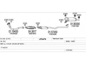 MTS C370100001777 išmetimo sistema 
 Išmetimo sistema -> Išmetimo sistema, visa