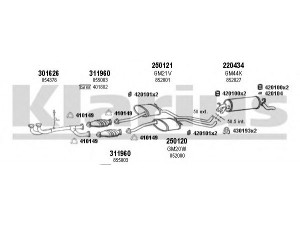 KLARIUS 390424E išmetimo sistema 
 Išmetimo sistema -> Išmetimo sistema, visa