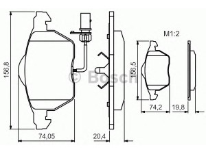 BOSCH 0 986 495 241 stabdžių trinkelių rinkinys, diskinis stabdys 
 Techninės priežiūros dalys -> Papildomas remontas
4B0 698 151 AB, 4B0 698 151 J, 4B0 698 151 K