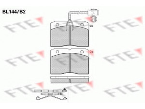 FTE BL1447B2 stabdžių trinkelių rinkinys, diskinis stabdys 
 Techninės priežiūros dalys -> Papildomas remontas
9940082, 190 2301, 190 2493, 190 3488