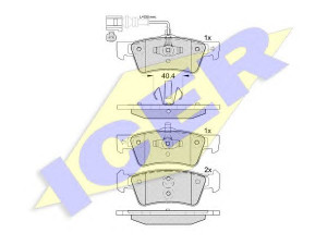 ICER 141816 stabdžių trinkelių rinkinys, diskinis stabdys 
 Techninės priežiūros dalys -> Papildomas remontas
7H8 698 451, 7L6 698 451 C