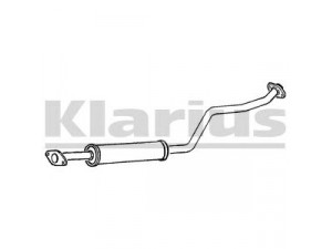 KLARIUS 260868 vidurinis duslintuvas 
 Išmetimo sistema -> Duslintuvas
B3D540300A, ZL0640300A