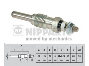 NIPPARTS J5711002 kaitinimo žvakė 
 Kibirkšties / kaitinamasis uždegimas -> Kaitinimo kaištis
11065-W2500, 11065-W2510