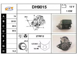 SNRA DH9015 starteris 
 Elektros įranga -> Starterio sistema -> Starteris
2810072010, 2810072080