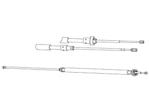 CEF CT02191 trosas, stovėjimo stabdys 
 Stabdžių sistema -> Valdymo svirtys/trosai
474658