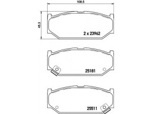 HELLA 8DB 355 021-121 stabdžių trinkelių rinkinys, diskinis stabdys 
 Techninės priežiūros dalys -> Papildomas remontas
5581071L02