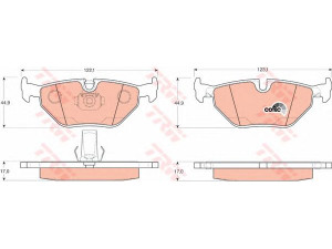 TRW GDB1265 stabdžių trinkelių rinkinys, diskinis stabdys 
 Techninės priežiūros dalys -> Papildomas remontas
34211163395, 34216761281, 34216761281